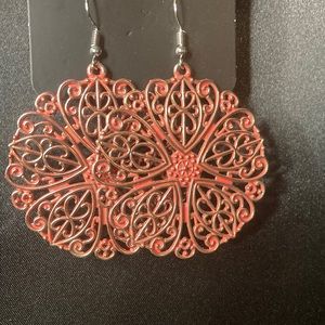 NWT! Statement piece orange earrings!